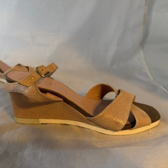 HISPANITAS Codie Wedge Cross SANDALS, Blush Leather Women Size 38 (7-7.5) NEW - Picture 5 of 6